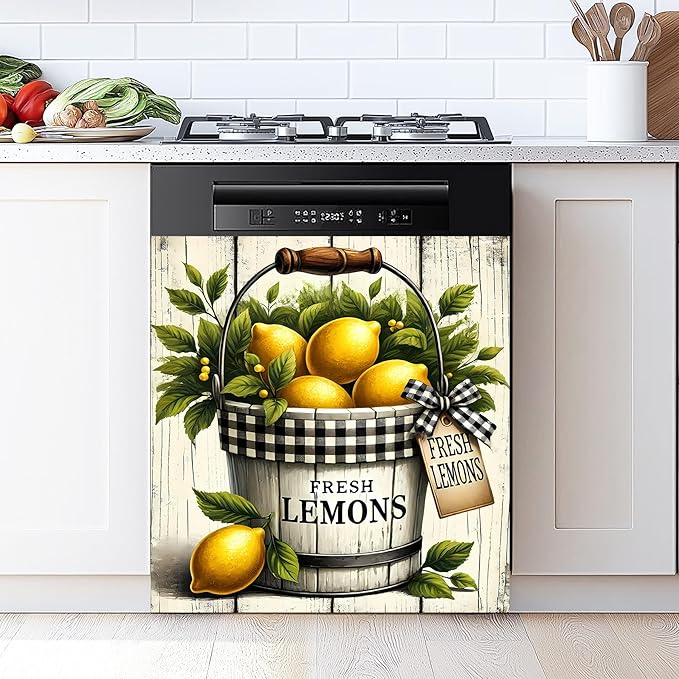 Dishwasher Magnet Sticker Cover Panel Decal Refrigerator Magnetic Sticker Decorative for Kitchen Decoration,Fridge Door Cover, Appliances Stickers 23"x26"