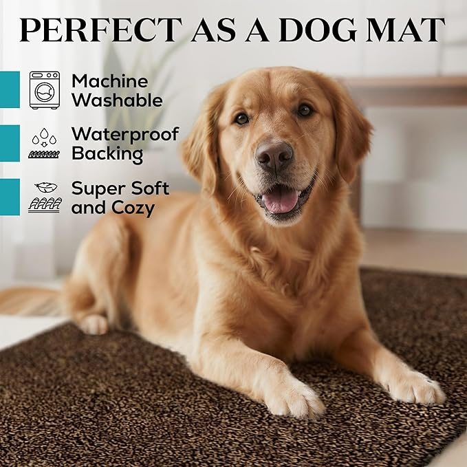 Premium Microfiber Indoor Door Mat – 24"x36" Washable Entry Mat, Non-Slip, Waterproof Backing, Super Absorbent, Low Profile Entryway Doormat for Indoor Entrance