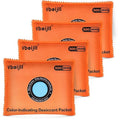 500 Gram (4 Pack) Color-Indicating Desiccant Packs for Storage, Rechargeable Silica Gel Packets, Dehumidifier for Cars, Gun Safe, 3D Filaments, Safe, Electronics