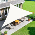 Amagenix Sun Shade Sail 7X9X11.4 Curved Edge Outdoor Shade Canopy White Breathable 95% UV Block Shade Cloth for Patio Garden Backyard (We Make Custom Size)