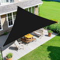 Amagenix Sun Shade Sail 9'X10'X13.5' Curved Edge Outdoor Shade Canopy Black Breathable 95% UV Block Shade Cloth for Patio Garden Backyard (We Make Custom Size)