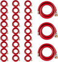 30 Pack Foskan 6FT Red PVC Dishwasher Hose With 3/8" Comp x 3/8" MIP Brass 90 Degree Elbow,Flexible Water Line Connector for Standard Dishwashers （6FT）