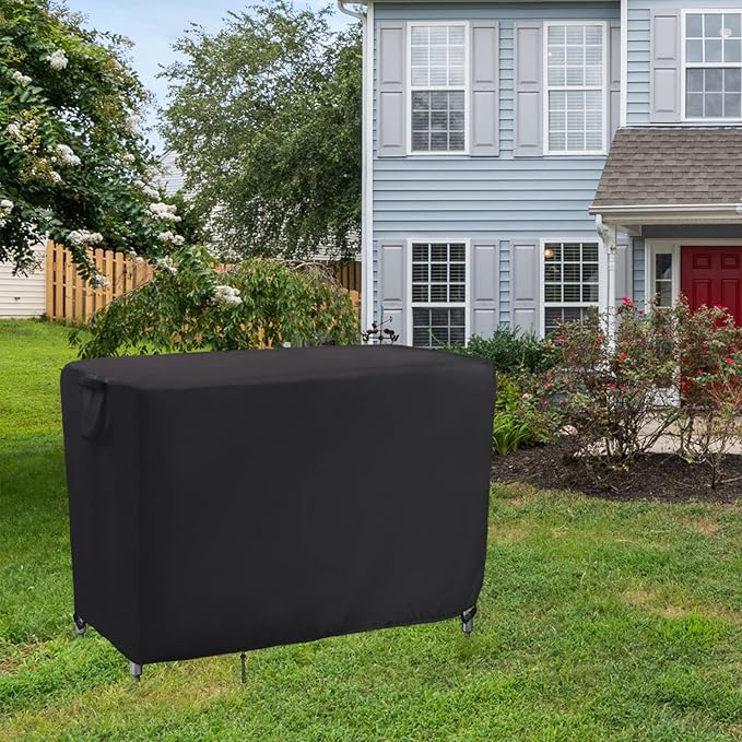 Kingling Outdoor Prep Table Cover 48 Inch, Waterproof Stainless Steel Table Cover Metal Outdoor Table Covers Weather Protection for Patio Kitchen Prep/Work Tables - 48''L x 30''W x 35''H