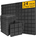 Sound Proof Foam Panels For Walls, High-Density sound proof panels for walls, Acoustic panels sound absorbing for Noise Absorbing Canceling (24 Pack Mushroom, 2x12x12 Inches)