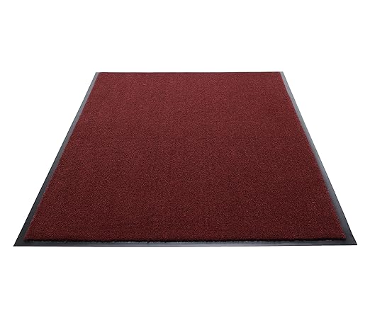 Guardian 74060815 Silver Series Indoor Walk-Off Floor Mat, Red, 6ft x 8ft, Vinyl/Polypropylene,