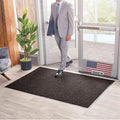 Consolidated Plastics Brush Dry Mat - Made in USA, Heavy-Duty Commercial DoorRug for Indoor/Outdoor Entryways, Non-Slip Backing for High-Traffic Areas (3' W x 5' L, Brown)