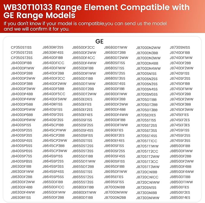 𝟮𝟬𝟮𝟲 𝙐𝙥𝙜𝙧𝙖𝙙𝙚𝙙 WB30T10133 (9inch) Range Dual Radiant Surface Element by puxyblue Fit for G.E Hot-point Electric Stove Replace PS2321567 AP4345739 1474218 EAP2321567