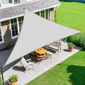 Amagenix Sun Shade Sail 24'X24'X24'Curved Edge Outdoor Shade Canopy Light Grey Breathable 95% UV Block Shade Cloth for Patio Garden Backyard (We Make Custom Size)