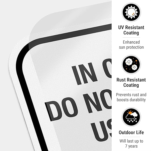 in Case of Fire Do Not Use Elevator Use The Stairs Bilingual Sign, Fire Safety Sign, 12x18 Inches, 3M EGP Reflective .063 Aluminum, Fade Resistant, Indoor/Outdoor Use, Made in USA