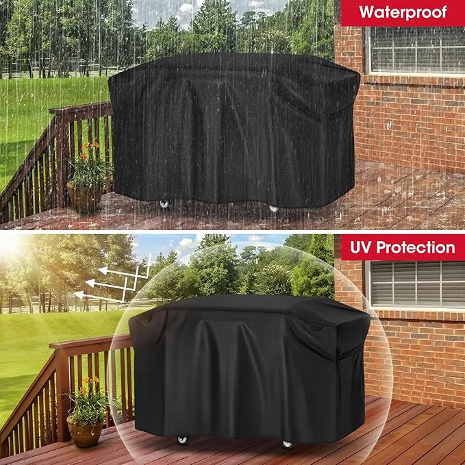 Unicook 5482 Griddle Cover for Blackstone 36 Inch Cooking Station with Hood, Unique UV Resistant Waterproof Vinyl with Polyester Lining, Outdoor Flat Griddle Grill Cover for Blackstone 1899, 1902