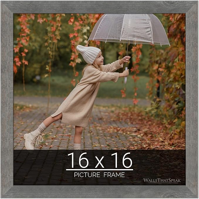 wallsthatspeak 16x16 American Barn Picture Frame for Puzzles Posters Photos or Artwork