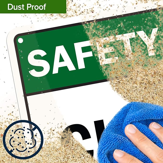 Custom Safety First Sign, Ansi Sign, Osha Compliant, 7x10 Inches, 55 mil thick HDPE (high density polyethylene), Made in USA by My Sign Center