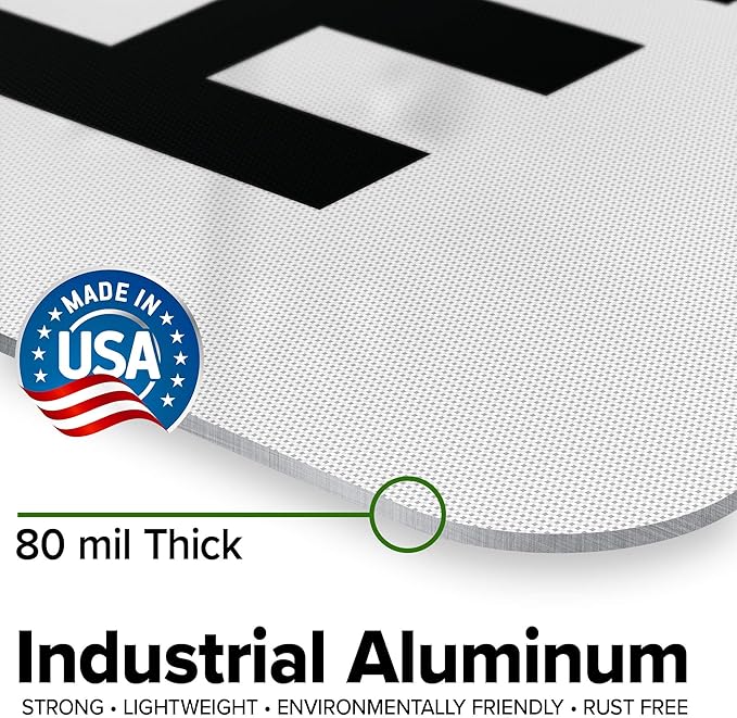 Custom Think Sign, OSHA Sign, 24x30 Inches, 3M EGP Reflective, Rust Free .080 Aluminum, Fade Resistant, Made in USA by My Sign Center