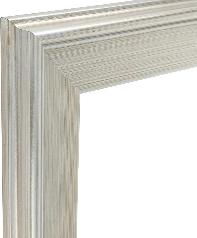 Creative Mark Plein Air Style Frame, Hand Leafed Silver, 12x24-2.75" Wide Moulding with 1/2" Rabbet Depth, Open Back W/O Glazing, Museum Quality, For Art Panels, Stretched Canvas, Pictures & More