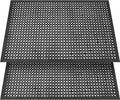 Anti Fatigue Rubber Floor Mat 2 Pack Restaurant Kitchen Mats for Floors Rubber Non-Slip Bar Floor Mats Door mat Drainage Mats Utility Garage Indoor Outdoor Use 36 x 60 Inches