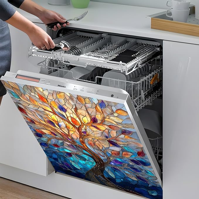 Dishwasher Magnet Sticker Cover Panel Decal Refrigerator Magnetic Sticker Decorative for Kitchen Decoration,Fridge Door Cover, Appliances Stickers 23"x26"
