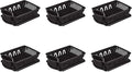 Sterilite Large 2 Piece Sink Set, with Drainboard for Drying, Holds Clean Dishes in the Kitchen such as Plates, Cups, and Silverware, Black, 6-Pack