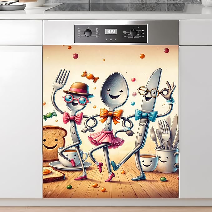 Dishwasher Magnet Sticker Cover Panel Decal Refrigerator Magnetic Sticker Decorative for Kitchen Decoration,Fridge Door Cover, Appliances Stickers 23"x26"