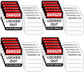 TRADESAFE Lockout Tagout Locks Label, 20 English Lock Out Tag Out Padlock Labels, Danger Locked Out Do Not Remove Loto Locks Stickers
