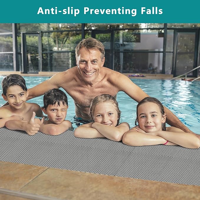 WochiTV Non Slip Drainage Mats PVC Pool Floor Mat 0.23'' Thick Outdoor Indoor Parking Space Mat for Bathroom Garage Basement Backyard Commercial Kitchen 3x10Ft