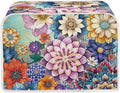 UNICEU Boho Flower Bright Blossom 4 Slice Quilted Toasters Cover, Dust-proof Toasters Cover Bread Maker Cover Kitchen Small Appliance Dust Cover