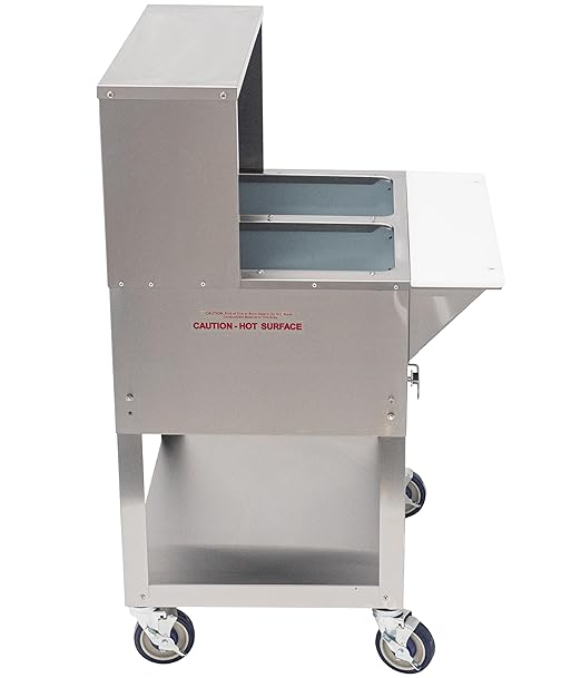 Kratos Commercial Mobile Electric Steam Table/Hot Food Table with Overshelf and Sneeze Guard, 2 Wells, Stainless Steel, NSF, 120V (28W-201)