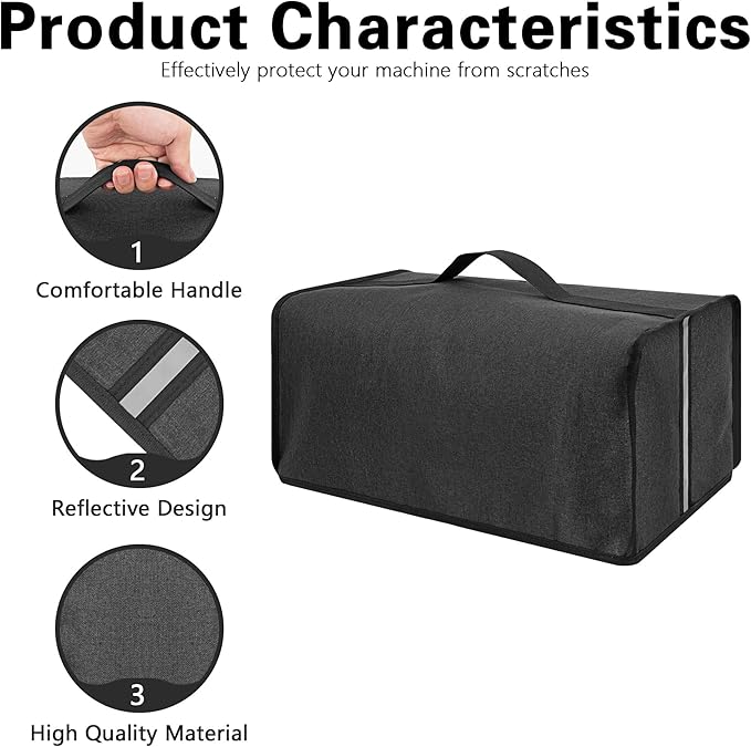 Toaster Cover Compatible with Mueller UltraToast 4 Slice MT-110ss/Elite Gourmet ECT-3100 Long Slot 4 Slice Toaster,Waterproof Heatproofant Dustproof Protective Case Heavy Duty Cover-Dark Grey