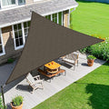 Amagenix Sun Shade Sail 12'X15'X19.2' Curved Edge Outdoor Shade Canopy Mocha Breathable 95% UV Block Shade Cloth for Patio Garden Backyard (We Make Custom Size)