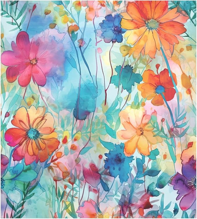 Colorful Beautiful Flowers Dishwasher Magnet Cover Sticker Magnetic Refrigerator Panel Front Door Fridge Microwave Decal Decorative