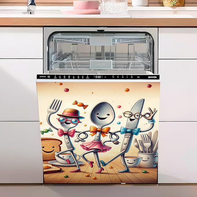 Dishwasher Magnet Sticker Cover Panel Decal Refrigerator Magnetic Sticker Decorative for Kitchen Decoration,Fridge Door Cover, Appliances Stickers 23"x26"