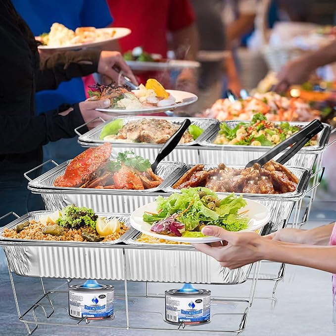 Chafing Wire Rack Buffet Stand - 24 Pack Full Size Racks For Dish Serving Trays Food Warmer catering supplies for Parties, Occasions, or Events