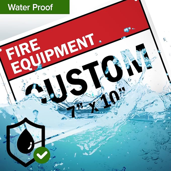 Custom Fire Equipment Sign, Ansi Sign, Osha Compliant, 7x10 Inches, Rust Free .040 Aluminum, Fade Resistant, Made in USA by My Sign Center