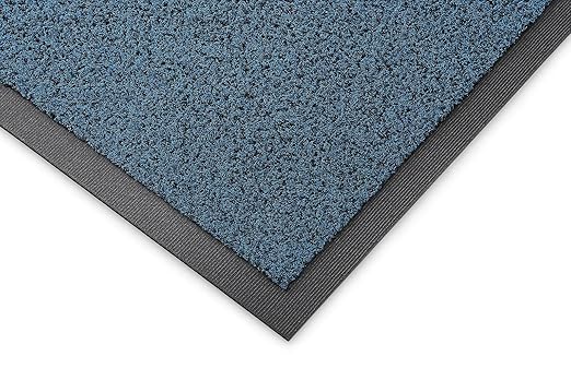 Guardian Platinum Series Indoor Wiper Floor Mat, Rubber with Nylon Carpet, 2'x13', Blue