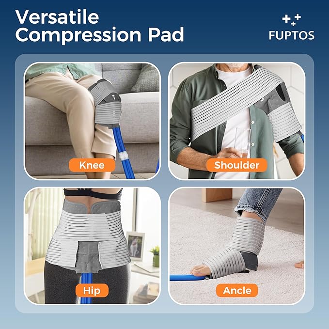Cold Therapy Machine, Portable-Ice-Machine for Pain Relief/Recovery, Adjustable Knee Shoulder Pad, Ideal for Post-Surgery, Swelling Reduction, Lightweight & Quiet Design