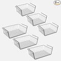 Under Shelf Basket, Hanging Storage Baskets Add-on Storage Racks, Slide-in Baskets Organizer for Kitchen Pantry， Desk Bookshelf, Cabinet and Drobe. (Black, Mixed)