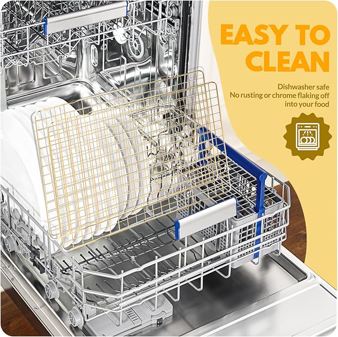 2 PCS Cooling Racks for Cooking and Baking, 14.8x10 Inches Stainless Steel Cooling Rack, Sheet Pan with Wire Rack for Baking Sheet, Bacon Rack Oven Safe Fits Jelly Roll Sheet Pan