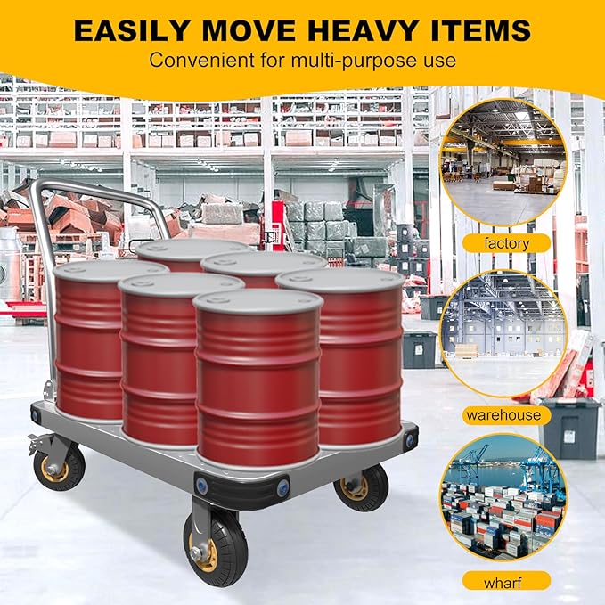 Folding Platform cart Dolly cart Push Cart Dolly Moving Platform (Small 27X19INCH 1500LBS)