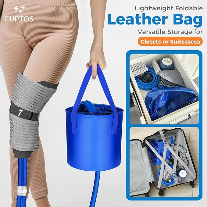 Cold Therapy Machine, Portable-Ice-Machine for Pain Relief/Recovery, Adjustable Knee Shoulder Pad, Ideal for Post-Surgery, Swelling Reduction, Lightweight & Quiet Design