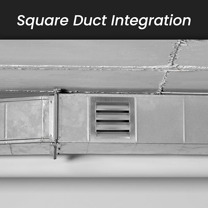 Repa Market 10" x 10" Inch Heavy Duty Galvanized Steel Exhaust Vent - Air Intake Wall Louvered Vent Grille - Outdoor/Indoor HVAC Vent Register - HVAC Crawl Space Durable Air Gable Vent