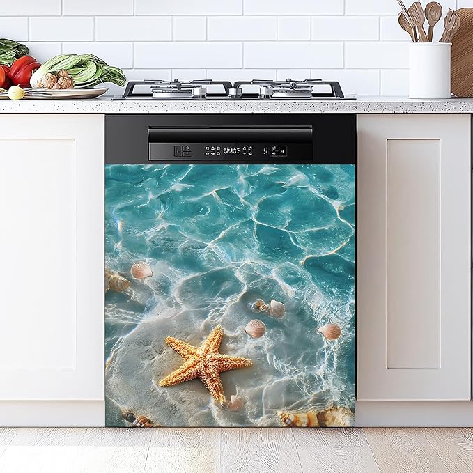 Dishwasher Magnet Sticker Cover Panel Decal Refrigerator Magnetic Sticker Decorative for Kitchen Decoration,Fridge Door Cover, Appliances Stickers 23"x26"