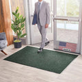 Consolidated Plastics Brush Dry Mat - Made in USA, Heavy-Duty Commercial DoorRug for Indoor/Outdoor Entryways, Non-Slip Backing for High-Traffic Areas (Green, 3' x 5')