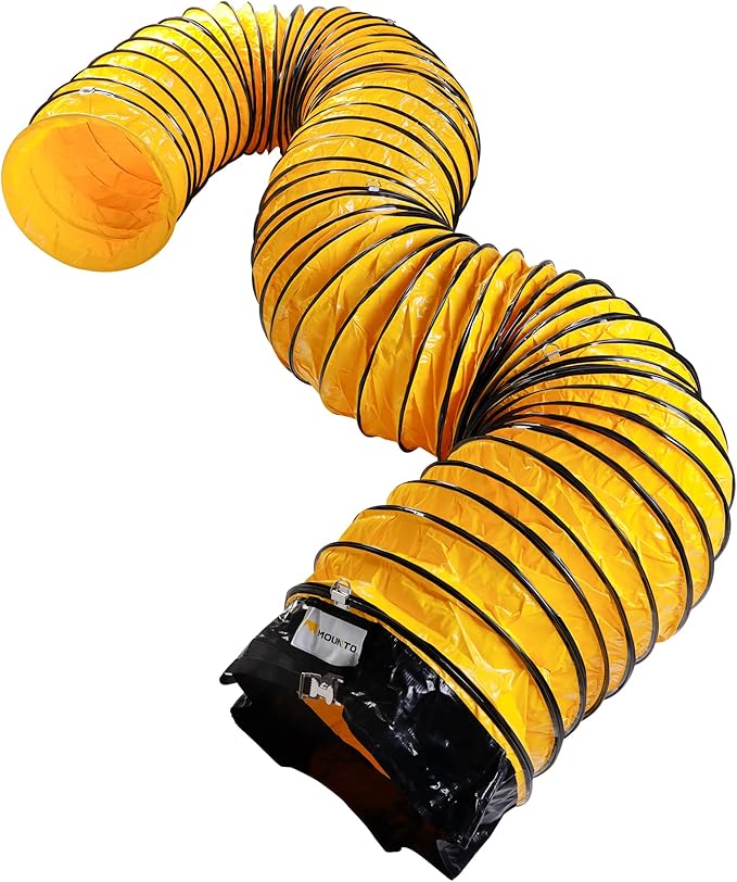 MOUNTO 25FT PVC Flexible Duct Hosing for Exhaust Fan (8inch w/o bag)