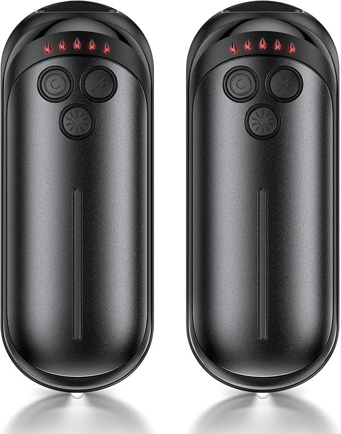 Rechargeable Hand Warmers 2 Pack, 6000mAh Electric Hand Warmer Rechargeable, 2 in 1 Portable Hand Warmers with AI Smart Chips, Outdoor, Hunting, Camping for Family for Christmas