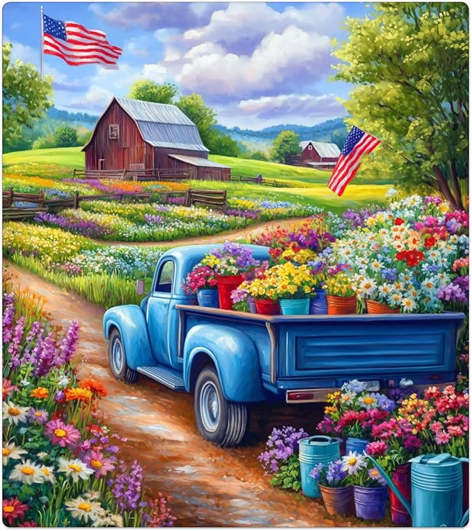 Garden Flower Flag Dishwasher Magnet Cover for The Front Dishwasher Door Cover Panel Decals Magnetic Refrigerator Cover for Kitchen Farmhouse Home Decor 23 X 26 in