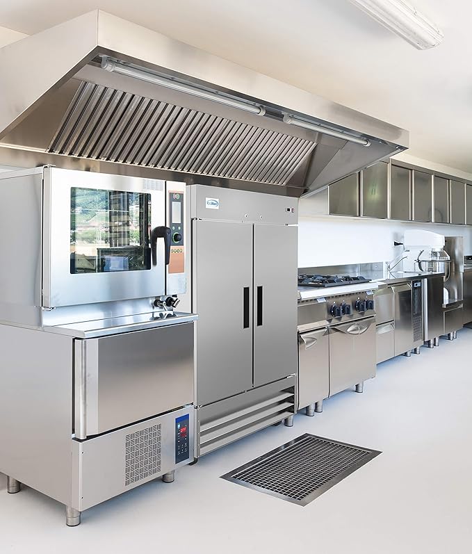 KoolMore - RIF-2D--SS 54" 2 Door Stainless Steel Upright Commercial Reach-in Freezer - 47 cu. ft (RIF-2D-SS)