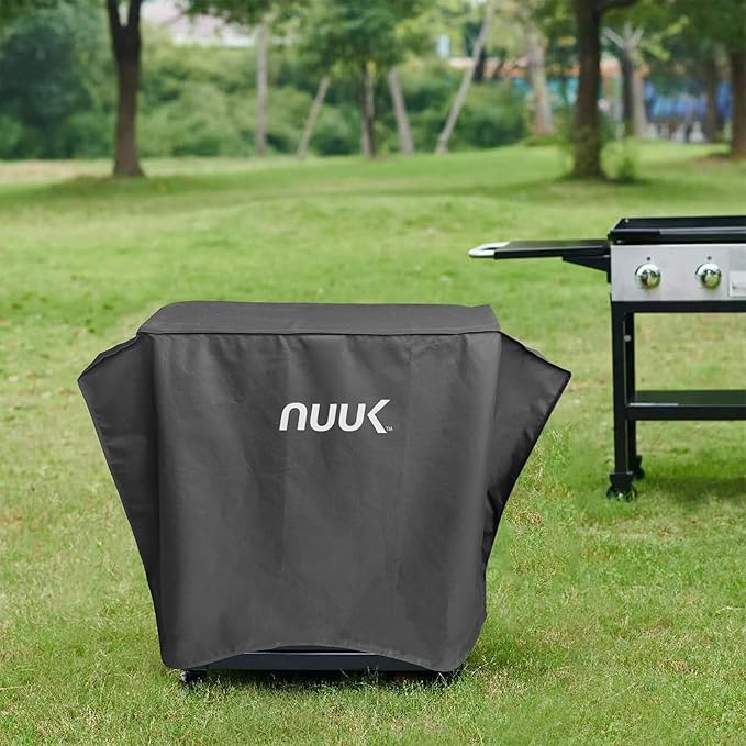 NUUK 20" x 30" Waterproof Outdoor Cooking Station Cover, Heavy Duty UV Resistant BBQ Grill Table Cover for Pizza Oven Cart and Kitchen Prep Island