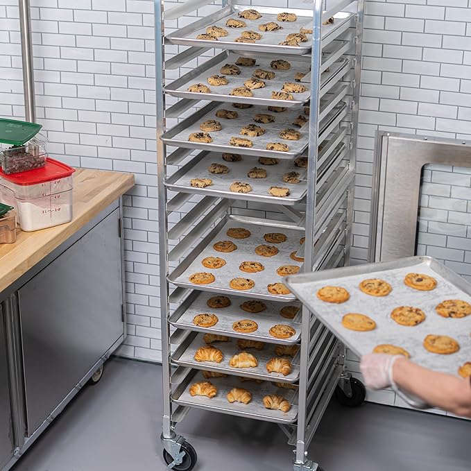 Commercial Fully-Welded Nesting 20-Tier Aluminum End Load NSF Bakery Sheet/Bun Pan Rack (28W-125)