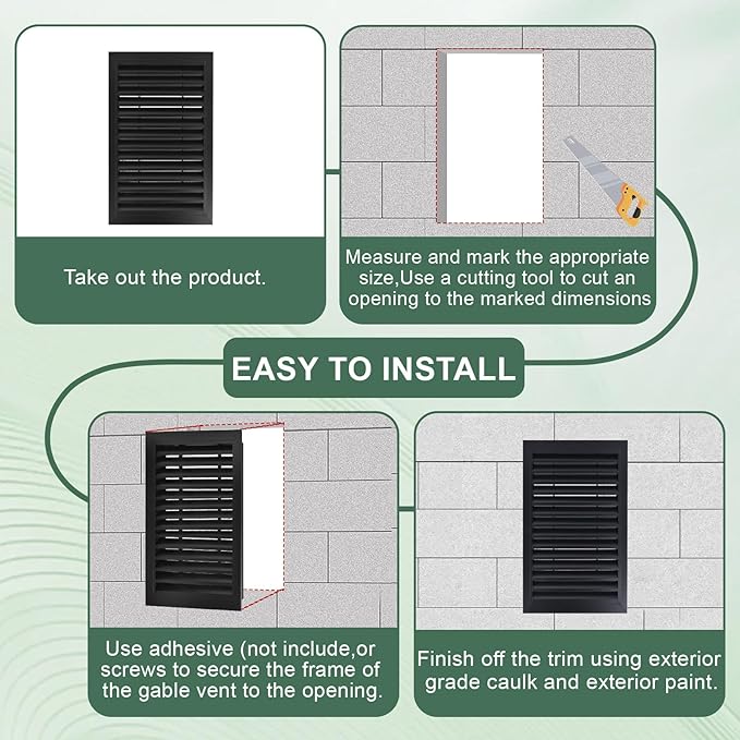 14"x20" Aluminum Gable Vent,Filter Screen for Removable,Never Rust, Heat Dissipation & Condensation Prevention,Ideal for Shed, Attic, Wall, Door & Shipping Container-Vent Opening: 12" x 18"