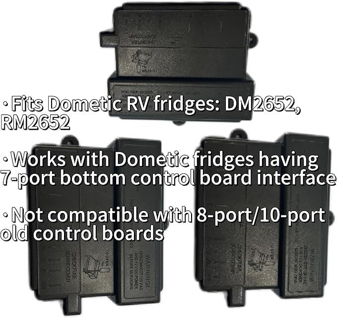 Upgraded 3316348.900 RV Refrigerator Circuit Board - Power Module for Dometic Fridges (7 Bottom Ports, Incompatible with 8/10 Ports Old Models)