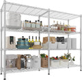 Himimi 4-Tier Metal Shelving-1600LBS Capacity, Adjustable Heavy Duty Wire Unit with Leveling Feet for Kitchen, Garage, Pantry, Laundry, 72" W x 18" D x 60" H, Silver